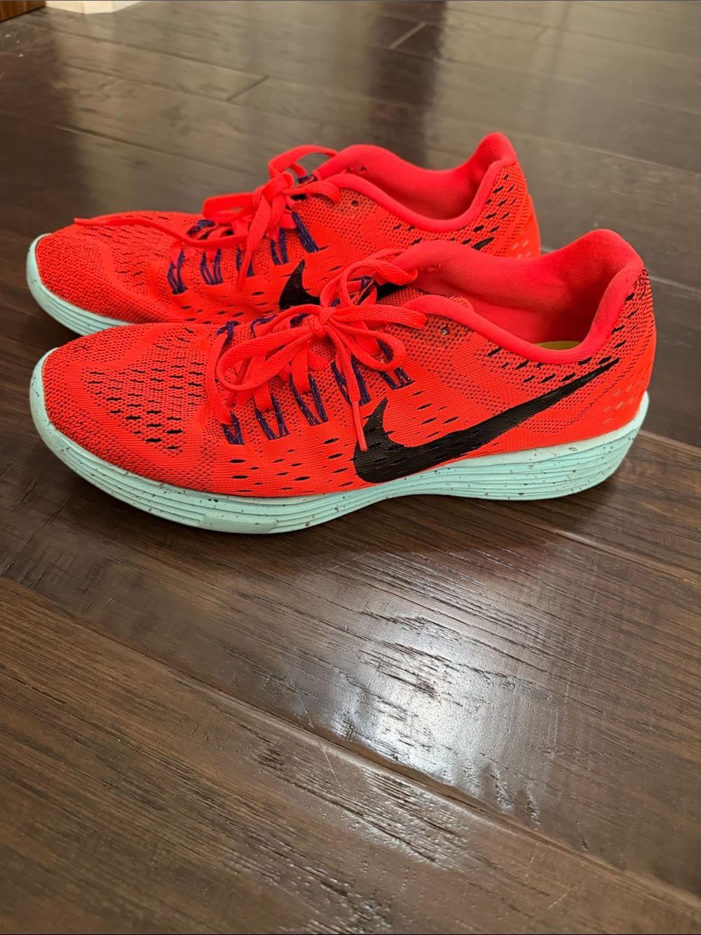 Nike lunartempo athletic shoes Bright Orange
